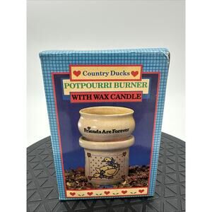 GIFTCO Inc Country Ducks Potpourri Burner Wax Candle NEW Taiwan